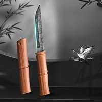 Couteau pliant d'extérieur PLYS de 3,54 pouces, forme bambou, couteau Damas haut de gamme, couteau de poche
