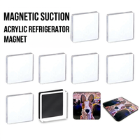 Aimant de réfrigérateur en acrylique transparent personnalisé, imprimé, résistant aux rayures, aimant puissant, souvenir, cadeau pour touristes, vente en gros, OEM