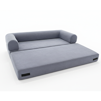 Ensemble de canapé-lit en mousse compressée haute densité sans cadre, portable, en tissu, design moderne, ergonomique, pour hôtel et villa
