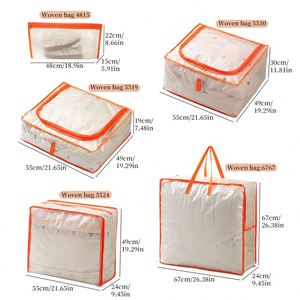 New <b>Large</b> Capacity Clothes Quilt Storage Bag PP Clothes Organizer Bag Moving Luggage Packing Bag with Handle - Product Image 3