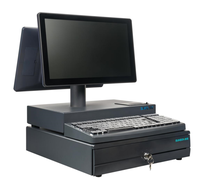 Tout en un écran tactile pos machine système pos avec imprimante windows os