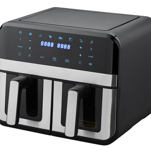 Horno <span class=keywords><strong>freidora</strong></span> <span class=keywords><strong>de</strong></span> aire Factory Square con doble cámara, doble cesta, doble recipiente, gran capacidad <span class=keywords><strong>de</strong></span> 9L, multifuncional y visible para el hogar - Product Image 5