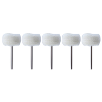Tête de ponçage en feutre, roue abrasive de polissage, brosse miniature en coton avec tige de 3 mm