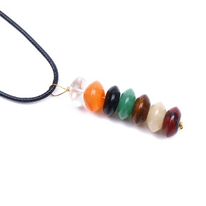 Pendentif chakra en <span class=keywords><strong>pierre</strong></span> d'amour naturelle, joli bijou décoratif, sculpté, pour cadeau de noël, nouvelle collection - Product Image 2