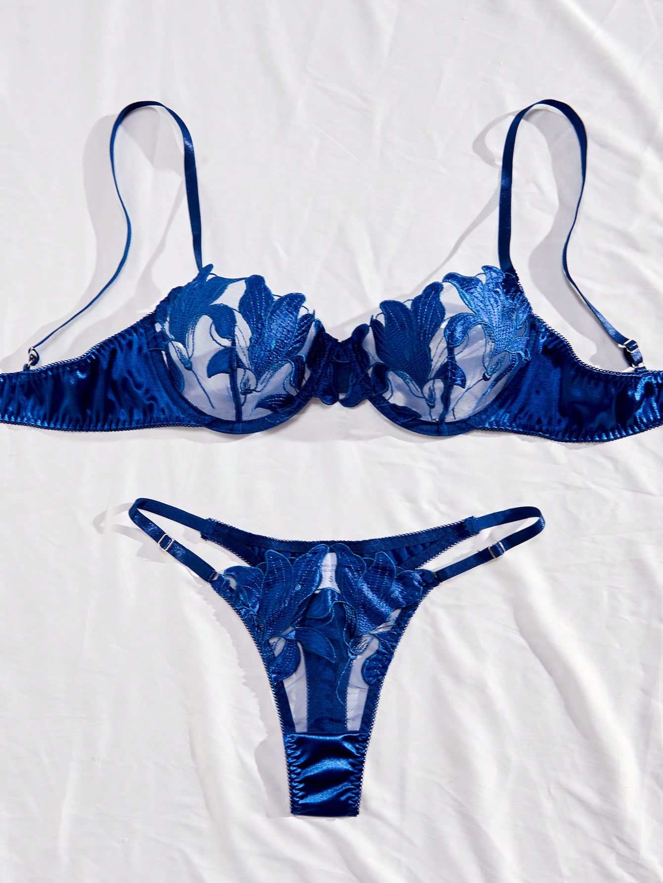 Wholesale Women Lingerie Embroidery Sexy Bra and Underwear Mesh Sexy Lingerie Sets for Women