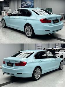 Vinilo Adhesivo para Automóviles con Respaldo de PET, Color <span class=keywords><strong>Azul</strong></span> Glaciar, para Cambiar el Color del Coche, Decorativo, con Canales de Aire - Product Image 2