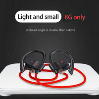 Earphone Nirkabel Azusa Harga Terjangkau OEM Tahan Air IPX-4 Headset Olahraga Desain Pengait Telinga Jangkauan 10-15 Meter 120 Jam