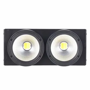 DMX Strobe sıcak soğuk beyaz RGBW 2X100W 2 gözler 300W LED izleyici kör edici ışık