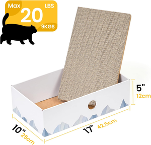 Rascador para Gatos Conlun con Almohadilla de Cartón Resistente de Doble Cara, Tumbona de Cartón, Diseño con Orificios Interactivos - Product Image 6