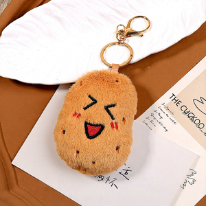 Portachiavi a Forma di Patata Carina con <span class=keywords><strong>Faccia</strong></span> Divertente - Peluche Imbottito, Charm per Borsa a Forma di Patata Cartoon e Accessorio Decorativo Umoristico per Borse - Product Image 5
