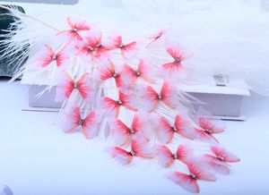 Gradient Color 3D Perlé Papillon Appliques 50mm Translucide En Mousseline De Soie Organza Tissu avec Perles pour Party Decor Doll Embellis - Product Image 4