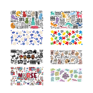 Día DE LA MADRE UV DTF Libbey Wrap 16oz 24oz <span class=keywords><strong>Mama</strong></span> Saying Transfers Etiqueta adhesiva Impermeable UV DTF Cup Wrap Transfers - Product Image 1