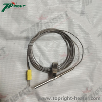 Sonde de température de type K pour four de cuisson et réfrigérateur, capteur de température de l'air ambiant avec pince de mesure, sonde K