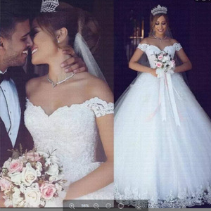 <b>White</b> Off Shoulder <b>Lace</b> Mermaid Wedding Dress Sweetheart Neckline Natural Waistline Elegant Korean Style Bridal Gown - Product Image 2