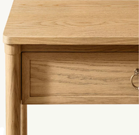 Console moderne en chêne massif RH OEM avec 3 tiroirs et étagère de rangement pour entrée, salon, couloir, hôtel