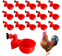Bebedero Automático para Pollos Weinier Nuevo, de Plástico Rojo y Blanco, con Tubo de 95 mm y 2 Años de Garantía