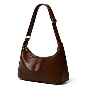 Bolso Bandolera Casual de Cuero Genuino Marrón Vintage para Mujer, con Forro de Poliéster, Resistente al Agua, Bolso de Viaje - Product Image 3