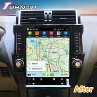 Autoradio 12,1 pouces Tableau de bord Lecteur DVD de voiture Android Système de navigation GPS pour Tesla Style Toyota PRADO 2010 2011 2012 2013