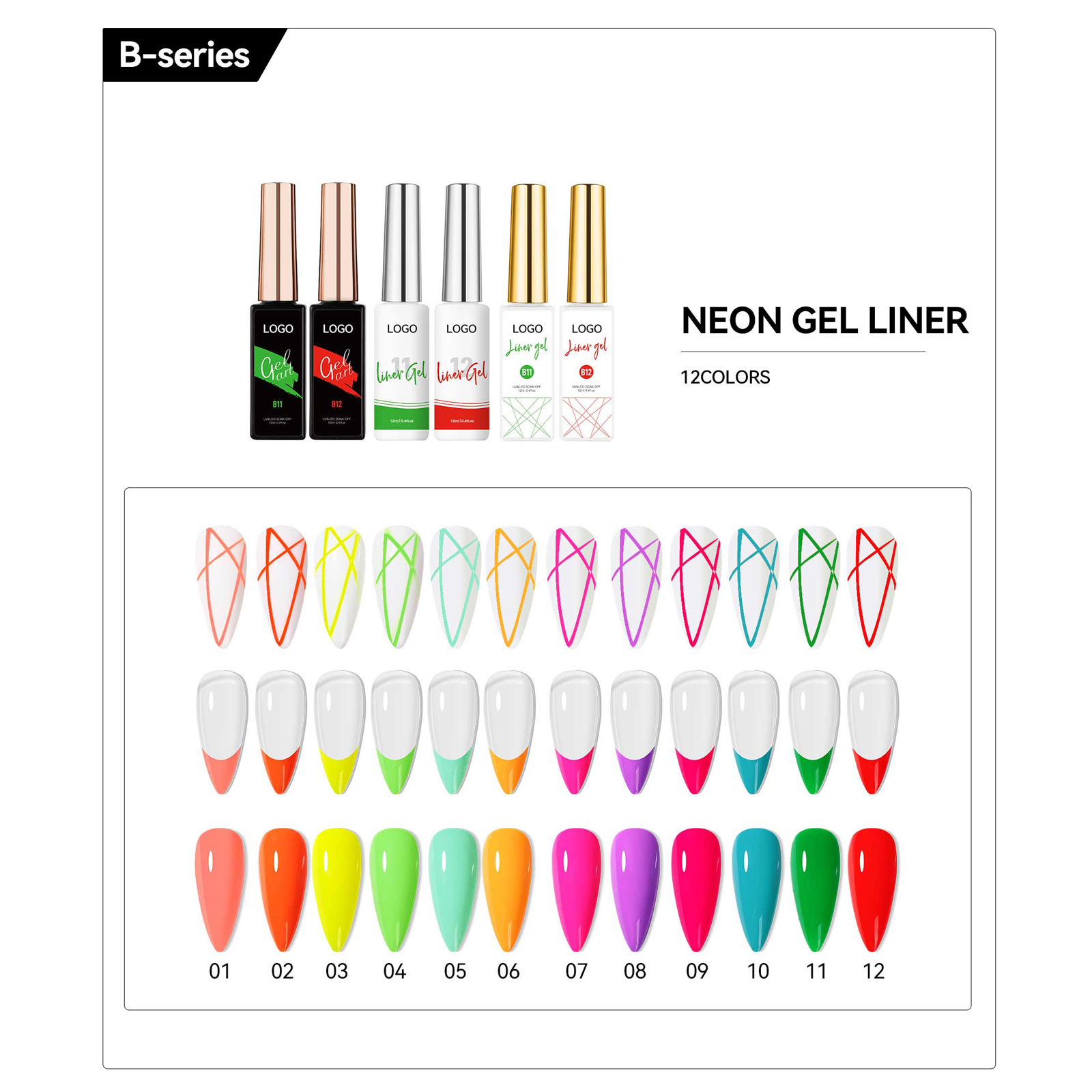 B-serise neon gel liner   #1-12