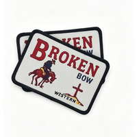 Écusson imprimé thermocollant en tissu écologique, motif logo croix de cowboy et cheval, couleur intégrale, pour vêtements décontractés et accessoires de chapeau