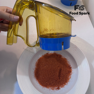 Distributeur d'assaisonnements pour fast-food style KFC, pot à épices pour poulet frit avec base bleue - Product Image 5
