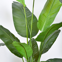 Palmera Artificial de Plátano de 6 Pies, Plástico Ecológico y Duradero, Decoración para Interiores/Exteriores, Plantas Verdes