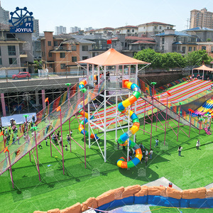 Trẻ em chơi Mặt đất công viên giải trí trượt Rides sân chơi ngoài trời Leo Net trên không trượt thiết bị - Product Image 4