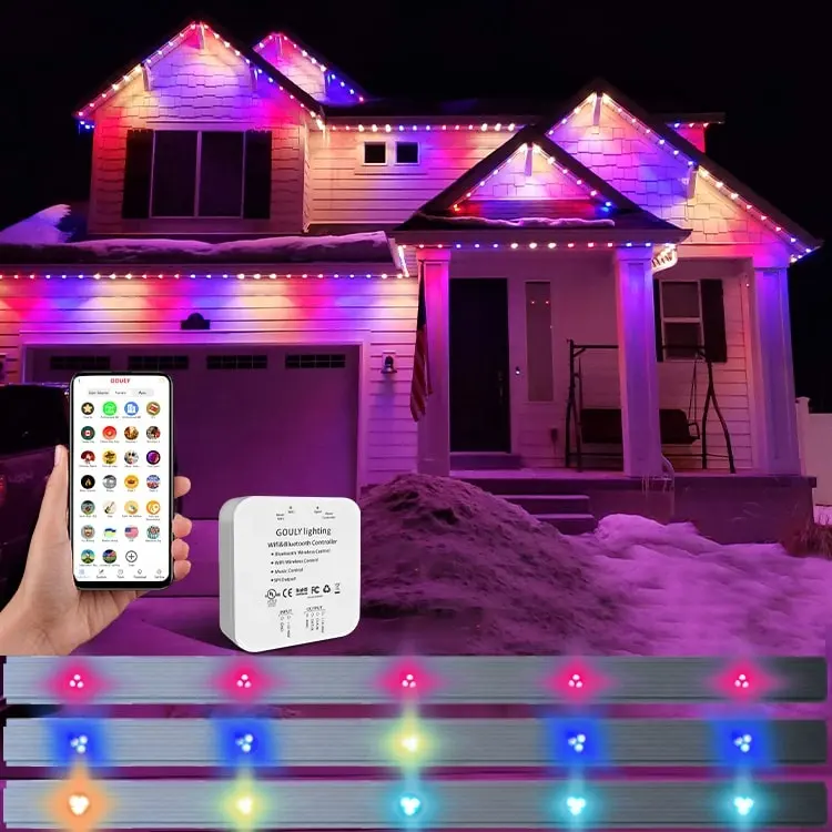 Gouly Nhà Máy Giá IP68 ngoài trời không thấm nước 2904 2811 RGBW Xmas LED điểm kỳ nghỉ giáng sinh pixel Đèn trang trí