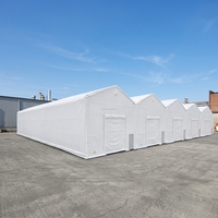 Abri de stockage extérieur étanche à 5 baies, structure en acier galvanisé robuste, pour le stockage d'équipements industriels