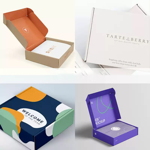 Biểu tượng tùy chỉnh các tông thùng carton cho vận chuyển Trắng sóng gửi thư bưu phẩm nhanh bao bì hộp Matt cán cho may mặc - Product Image 4