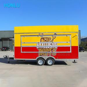 Hot selling bbq food trailers united states standards movable <span class=keywords><strong>restaurant</strong></span> food trucks for sale - Product Image 1