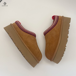 High Quality Tazzman Ugly <strong>Women's</strong> Thermal Winter Snow <strong>Boots</strong> Real Cowhide Suede Thick Slip-on <strong>Sheepskin</strong> Lining - Product Image 3