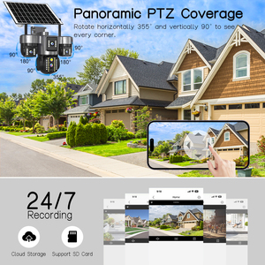 V380 Pro Four Lens 10X Optical Zoom 16MP AOV 7/24 PTZ Outdoor <strong>Solar</strong> Camera Surveillance Security CCTV IP 4G Sim Card Video - Product Image 6
