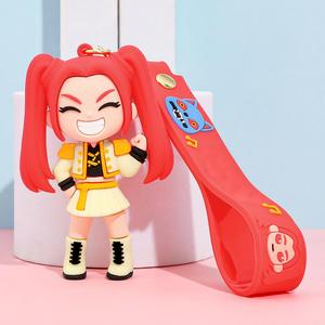高品質漫画PVCキーホルダーアクセサリーアニメデモンハンターズ3Dラバーキーホルダー - Product Image 4