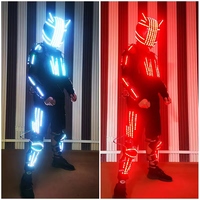 Décoration de fête populaire, vêtements de spectacle Rave lumineux, robe fantaisie de fête, Costume lumineux de Robot de danse à LED, 2023