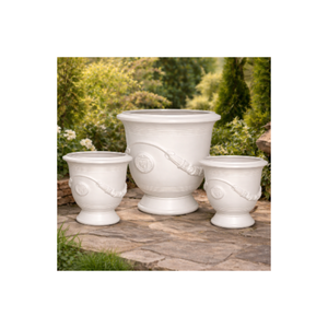 Maceta de Fibra de Vidrio Ecológica Personalizada, Maceta Grande Decorativa para Jardín, Contenedor para Flores con Orificio de Drenaje, Diseño de Urna Vintage para Exteriores - Product Image 1
