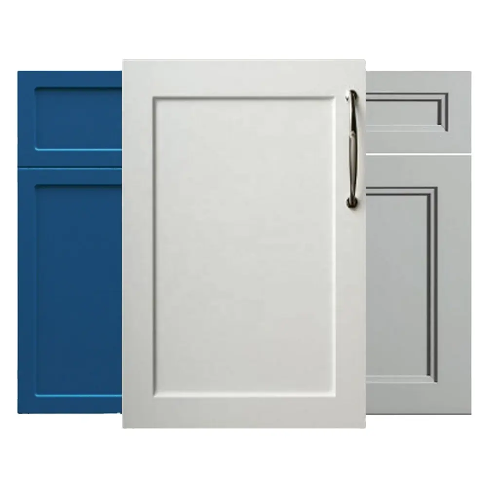 PVC cabinet door vinyl wrapped kitchen cabinet doors