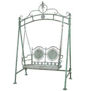 Antico in ferro battuto doppio Sit <span class=keywords><strong>Patio</strong></span> altalena di alta qualità confortevole arredamento per la casa arredamento Touch sedia da giardino appeso - Product Image 1