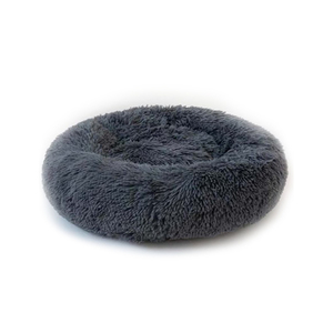 Beruhigendes Bett für Kleine Hunde & Katzen - Donut-Form aus Kunstfell, Waschbar, 30 Zoll, Rutschfest, Flauschig, Umweltfreundlich - Product Image 1