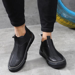 वसंत और शरद ऋतु के नए पुरुषों के आरामदायक और आरामदायक आउटगोइंग शॉपिंग, मिड टॉप लेसिंग फैशन चमड़े के जूते - Product Image 5