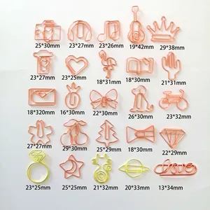 Children's School Office Various Metal Fun Animal Shape Paper Clips With Coated Office File Organizer