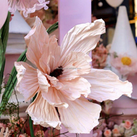 Fleur artificielle géante réaliste faite à la main Muwei, décoration florale sur pied pour Thanksgiving, mariage, toile de fond de scène