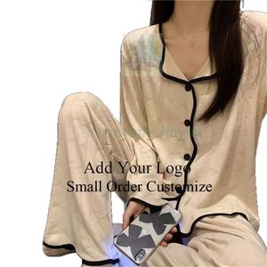 Conjunto de Pijama de Seda de Manga Corta con Estampado <span class=keywords><strong>Blanco</strong></span> de Buena Calidad - Product Image 2