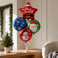 Ballons gonflables en feuille d'hélium de 18 pouces de diamètre, forme ronde, décoration de fête de Noël, pour la décoration de fête, cadeaux pour enfants