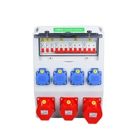 Boîte de distribution d'alimentation portable étanche IP65 16A 32A 63A 125A avec prises industrielles, boîte de prise électrique