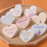 20 pièces/ensemble Cartes de vœux rectangulaires pliables en papier plastifié brillant, pour Thanksgiving, la Saint-Valentin, remerciements et anniversaires