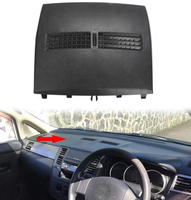 Pièces automobiles, grille de ventilation de climatisation centrale avant côté conducteur, noire, pour Nissan Tiida 2005-2010