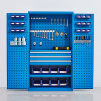 Gabinete de Herramientas Moderno de Acero Laminado en Frío Personalizable OEM, 2 Puertas, 3 Cajones, Estantes Ajustables, con Cerradura, Resistente, para Almacenamiento en Garaje