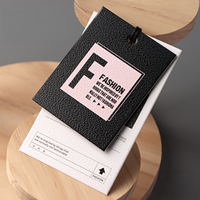 Ensemble d'étiquettes suspendues personnalisées de luxe en papier texturé Milan avec cordon en coton gratuit, faible MOQ, étiquettes volantes pour vêtements, chaussures, sacs, bijoux