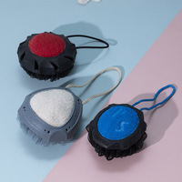 2 en 1 bain moussant doux fleur gommage douche bouffante Bouquet de douche avec maille Tpr